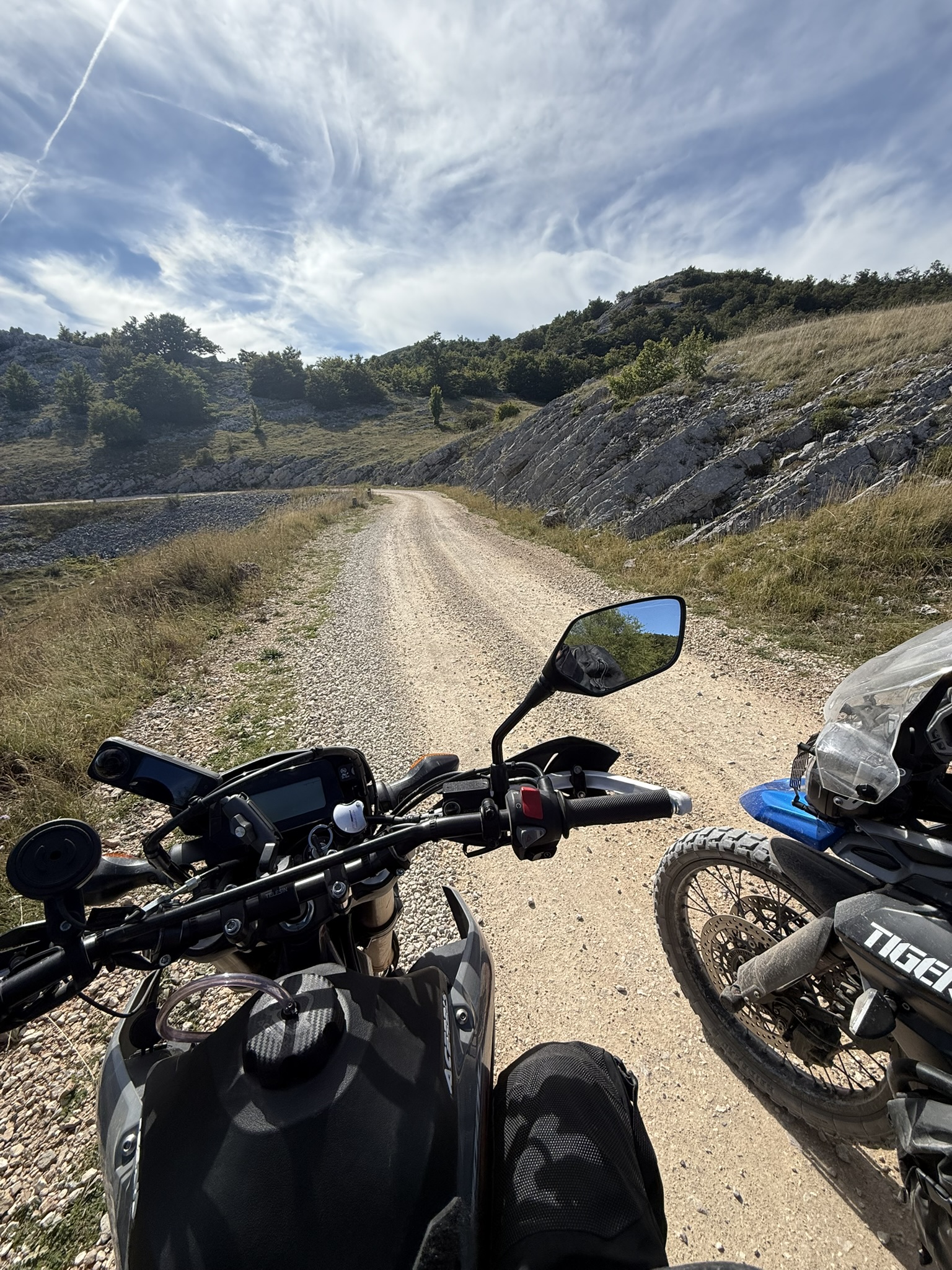 Cockpit-Blick Karstpiste